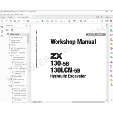 Hitachi Excavator Zaxis ZX130-5B ZX130LCN-5B workshop service manual