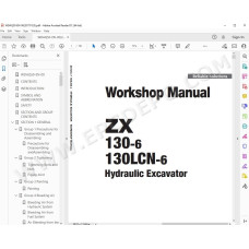 Hitachi Excavator Zaxis ZX130-6 ZX130LCN-6 workshop service manual