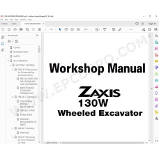 Hitachi Wheeled Excavator Zaxis ZX130W parts manual + workshop service manual