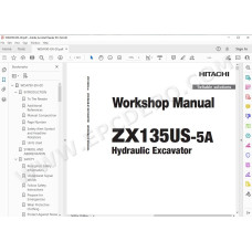 Hitachi Excavator Zaxis ZX135US-5A workshop service manual