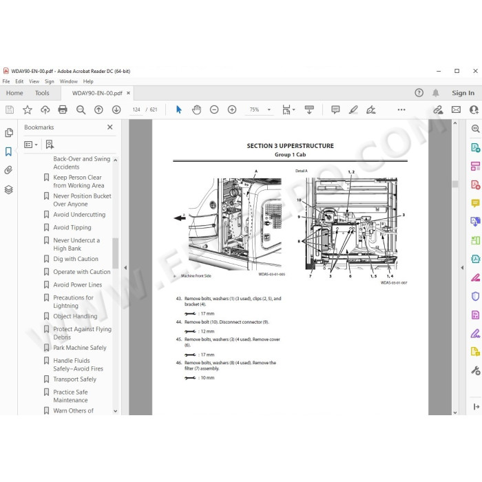 Hitachi Excavator Zaxis ZX135US-5A workshop service manual