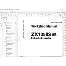 Hitachi Excavator Zaxis ZX135US-5B workshop service manual