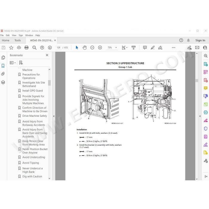 Hitachi Excavator Zaxis ZX135US-5B workshop service manual