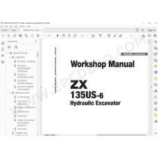 Hitachi Excavator Zaxis ZX135US-6 workshop service manual