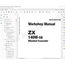 Hitachi Wheeled Excavator Zaxis ZX140W-5B workshop service manual