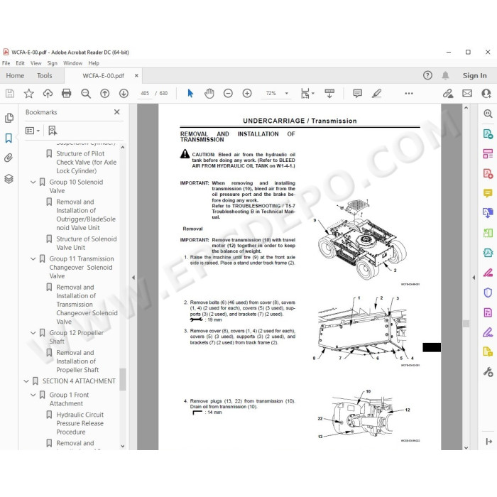 Hitachi Wheeled Excavator Zaxis ZX145W-3 workshop service manual