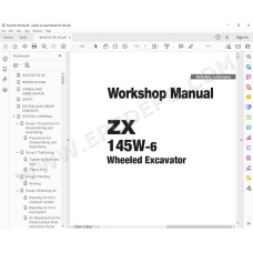 Hitachi Wheeled Excavator Zaxis ZX145W-6 workshop service manual
