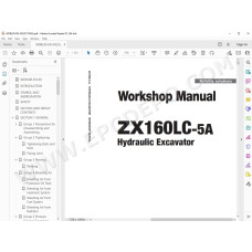 Hitachi Excavator Zaxis ZX160LC-5A workshop service manual