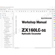 Hitachi Excavator Zaxis ZX160LC-5G workshop service manual