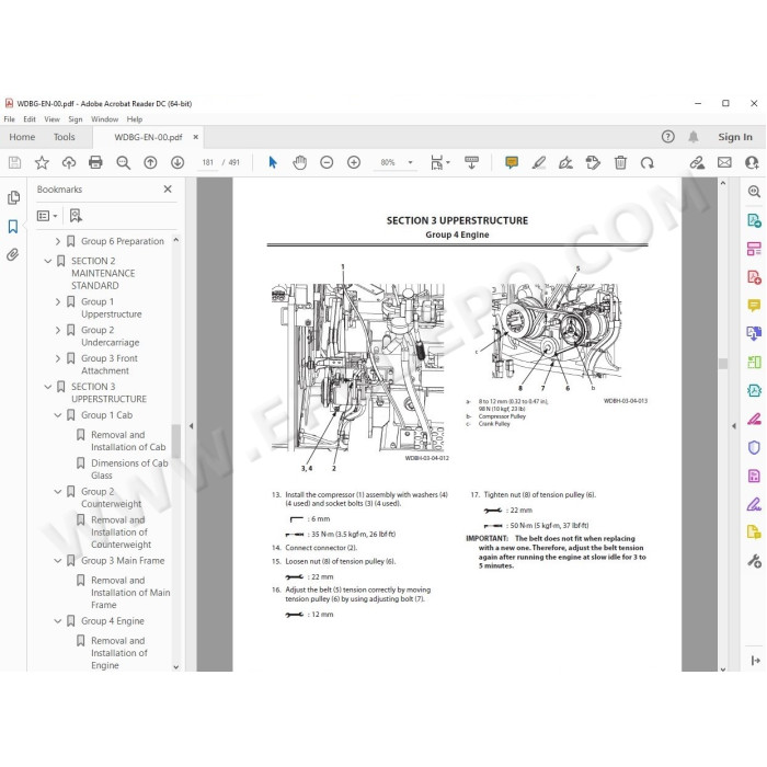Hitachi Excavator Zaxis ZX160LC-5G workshop service manual