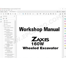 Hitachi Wheeled Excavator Zaxis ZX160W parts manual + workshop service manual