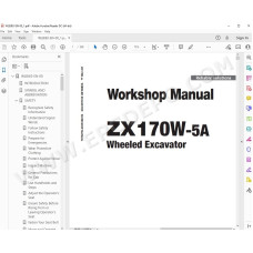 Hitachi Wheeled Excavator Zaxis ZX170W-5A workshop service manual