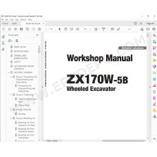 Hitachi Wheeled Excavator Zaxis ZX170W-5B workshop service manual