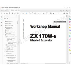 Hitachi Wheeled Excavator Zaxis ZX170W-6 workshop service manual