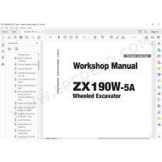 Hitachi Wheeled Excavator Zaxis ZX190W-5A workshop service manual