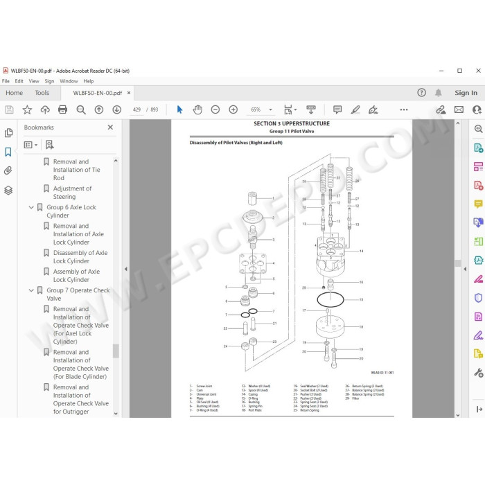 Hitachi Wheeled Excavator Zaxis ZX190W-6 workshop service manual
