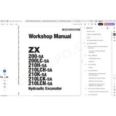 Hitachi Excavator Zaxis ZX200-5A ZX200LC-5A ZX210H-5A ZX210LCH-5A ZX210K-5A ZX210LCK-5A ZX210LCN-5A workshop manual