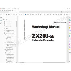 Hitachi Excavator Zaxis ZX20U-5B workshop service manual