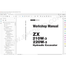 Hitachi Wheeled Excavator Zaxis ZX210W-3 ZX220W-3 workshop service manual