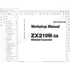 Hitachi Wheeled Excavator Zaxis ZX210W-5A workshop service manual
