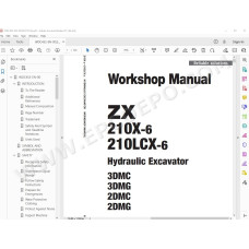 Hitachi Excavator Zaxis ZX210X-6 ZX210LCX-6 workshop service manual
