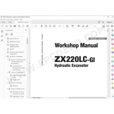 Hitachi Excavator Zaxis ZX220LC-GI workshop service manual