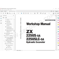 Hitachi Excavator Zaxis ZX225US-5A ZX225USLC-5A workshop service manual