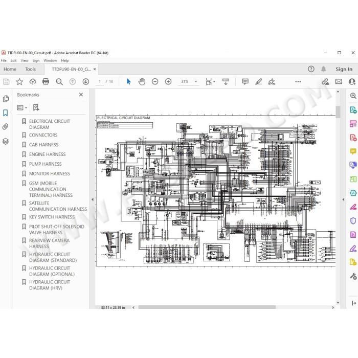 Hitachi Excavator Zaxis ZX225US-5A ZX225USLC-5A workshop service manual