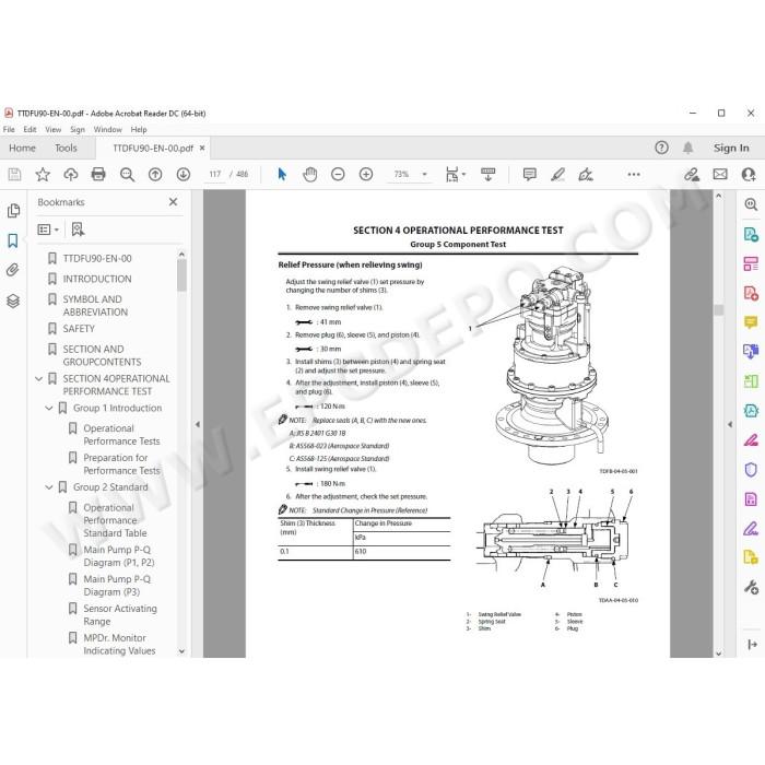 Hitachi Excavator Zaxis ZX225US-5A ZX225USLC-5A workshop service manual