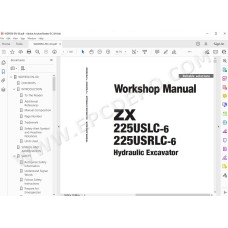 Hitachi Excavator Zaxis ZX225USLC-6 ZX225USRLC-6 workshop service manual