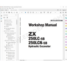 Hitachi Excavator Zaxis ZX250LC-5B ZX250LCN-5B workshop service manual