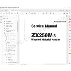 Hitachi Material Handler Zaxis ZX250W-3 workshop service manual