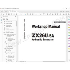 Hitachi Excavator Zaxis ZX26U-5A workshop service manual