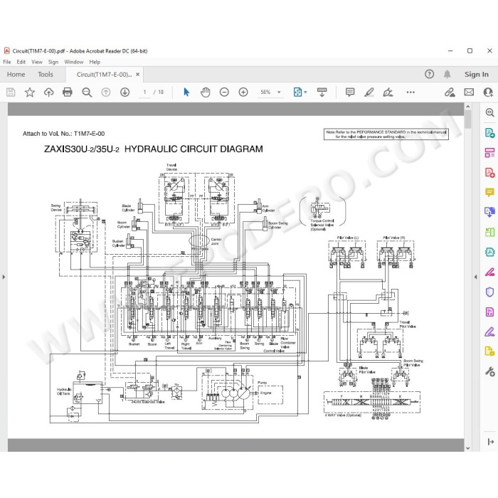 Hitachi Excavator Zaxis ZX27U-2 ZX30U-2 ZX35U-2 parts manual + workshop service manual