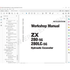 Hitachi Excavator Zaxis ZX280-5G ZX280LC-5G workshop service manual