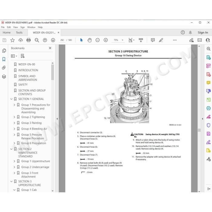 Hitachi Excavator Zaxis ZX280-5G ZX280LC-5G workshop service manual