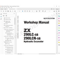 Hitachi Excavator Zaxis ZX290LC-5B ZX290LCN-5B workshop service manual