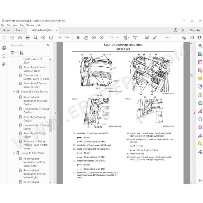 Hitachi Excavator Zaxis ZX290LC-5B ZX290LCN-5B workshop service manual