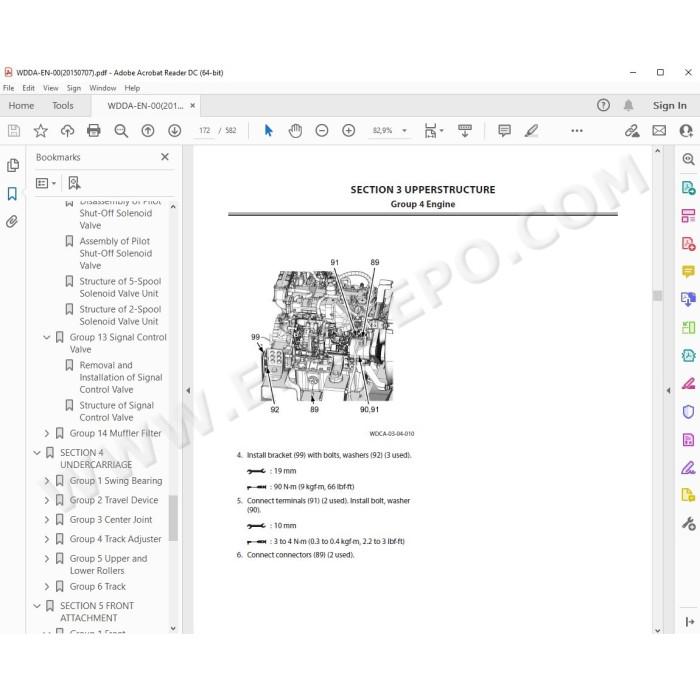 Hitachi Excavator Zaxis ZX290LC-5B ZX290LCN-5B workshop service manual