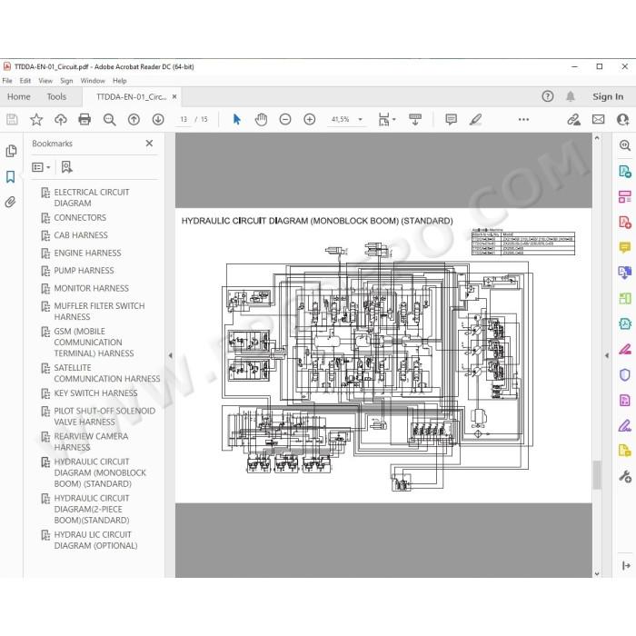 Hitachi Excavator Zaxis ZX290LC-5B ZX290LCN-5B workshop service manual