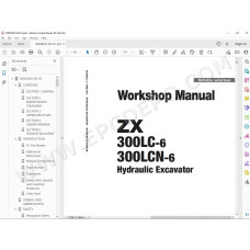 Hitachi Excavator Zaxis ZX300LC-6 ZX300LCN-6 workshop service manual