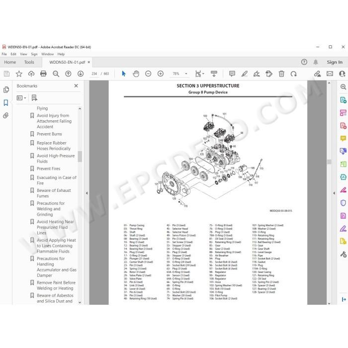 Hitachi Excavator Zaxis ZX300LC-6 ZX300LCN-6 workshop service manual