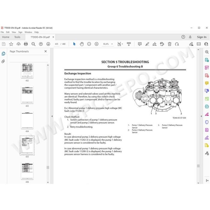 Hitachi Excavator Zaxis ZX300LC-6 ZX300LCN-6 workshop service manual