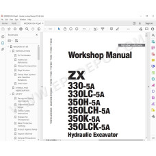 Hitachi Excavator Zaxis ZX330-5A ZX330LC-5A ZX350H-5A ZX350LCH-5A ZX350K-5A ZX350LCK-5A workshop manual