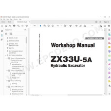 Hitachi Excavator Zaxis ZX33U-5A workshop service manual