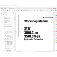Hitachi Excavator Zaxis ZX350LC-5B ZX350LCN-5B workshop service manual