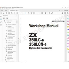 Hitachi Excavator Zaxis ZX350LC-6 ZX350LCN-6 workshop service manual