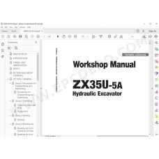 Hitachi Excavator Zaxis ZX35U-5A workshop service manual
