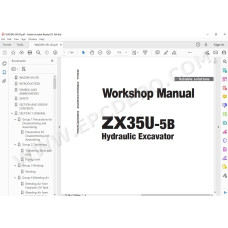 Hitachi Excavator Zaxis ZX35U-5B workshop service manual