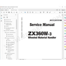 Hitachi Material Handler Zaxis ZX360W-3 workshop service manual